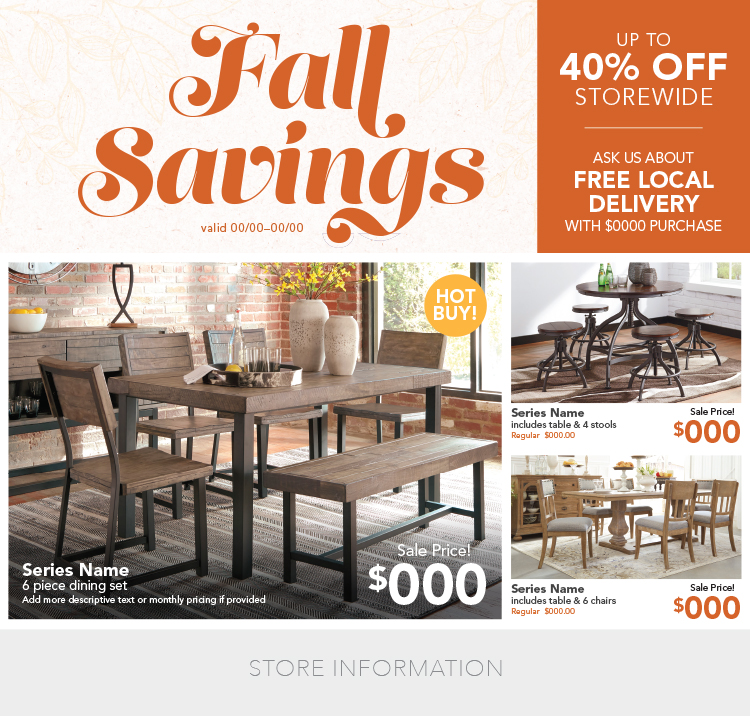 Fall Savings Sale